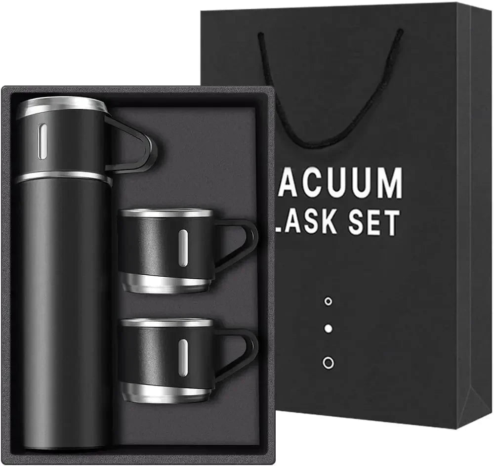 Coffee Thermos Stainless Steel Vacuum-Insulated Water Bottle  Insulated Bottle with Cup for Hot & Cold Drink Outdoor Travel Mug