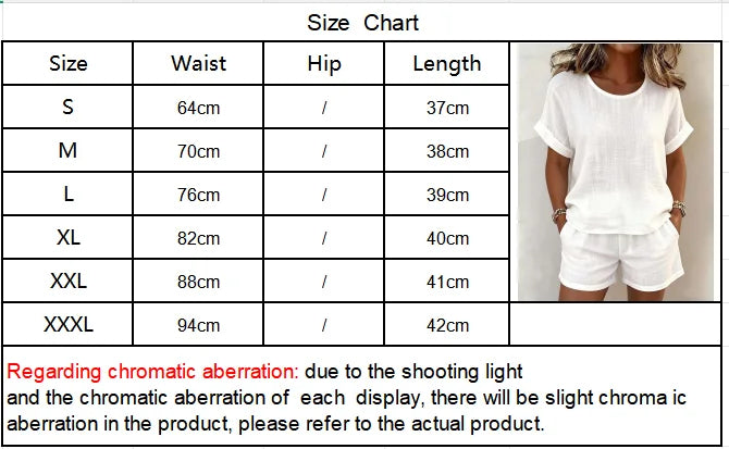 2026 Summer New Women's Solid Color Casual Crew Neck Short Sleeve Top & Shorts 2-Piece Outfit Set