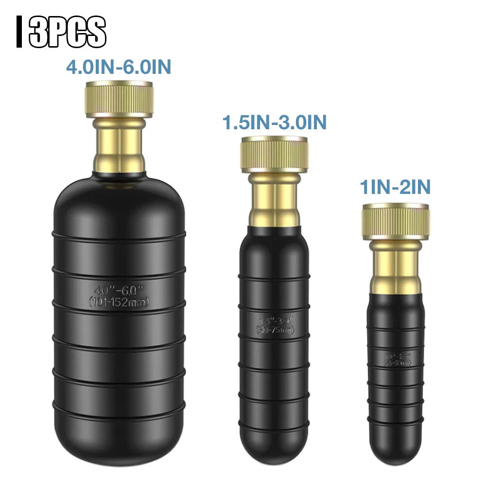 Drain Cleaning Bladders, Suitable For 1-Inch To 6-Inch Pipes, Quickly Unclog Clogged Drains Safe And Durable, Made Of Rubber