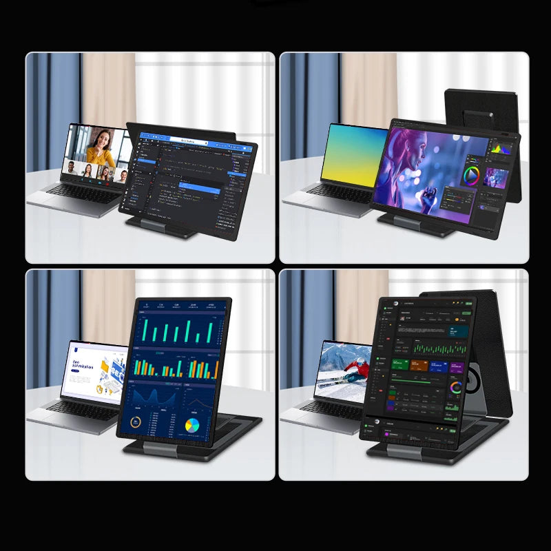 Portable Monitor 16 Inch Detachable Screen Monitor Extender Horizontal & Vertical Laptop Screen Extender for Windows and MacOS