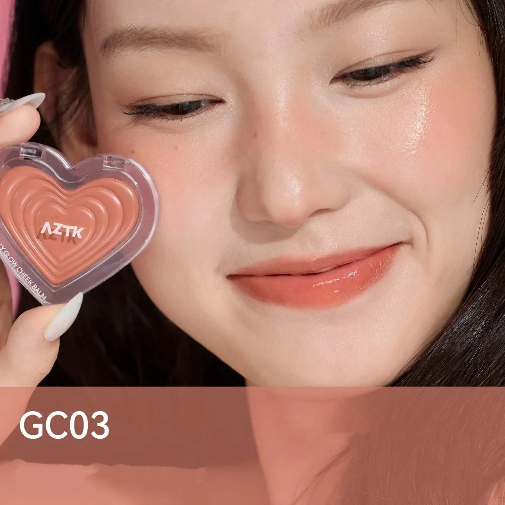 AZTK Blusher Color Face Makeup Rendering Blush Cream Moisturizer Long Lasting Beauty Expands Cheek Tint Makeup Cosmetics