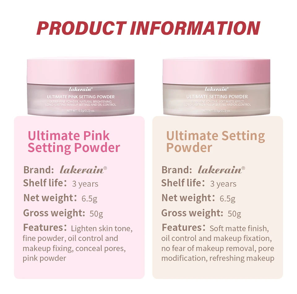 Makeup Fixation Setting Powder Ultimate Blurring Effect Soft Matte Oil Control Pore Modification Perfect Finish All Day Wear