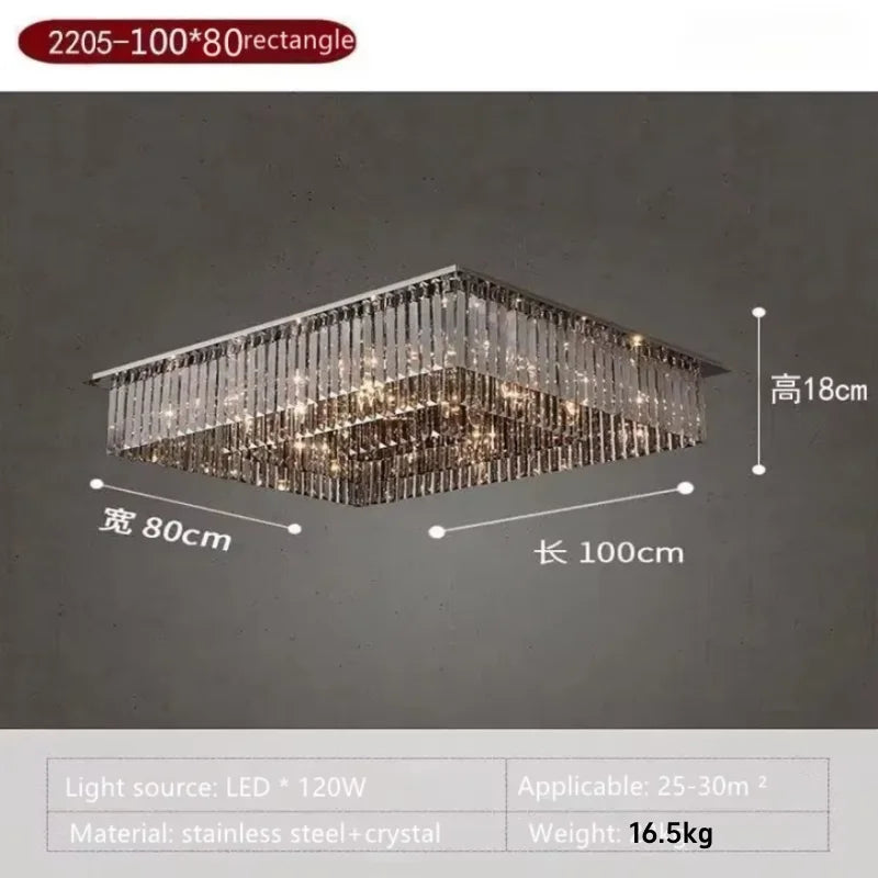 Modern Crystal for Dining Room Led E14 BULBS K9 Crystals Lighting Lamp Living Room Ceiling Light