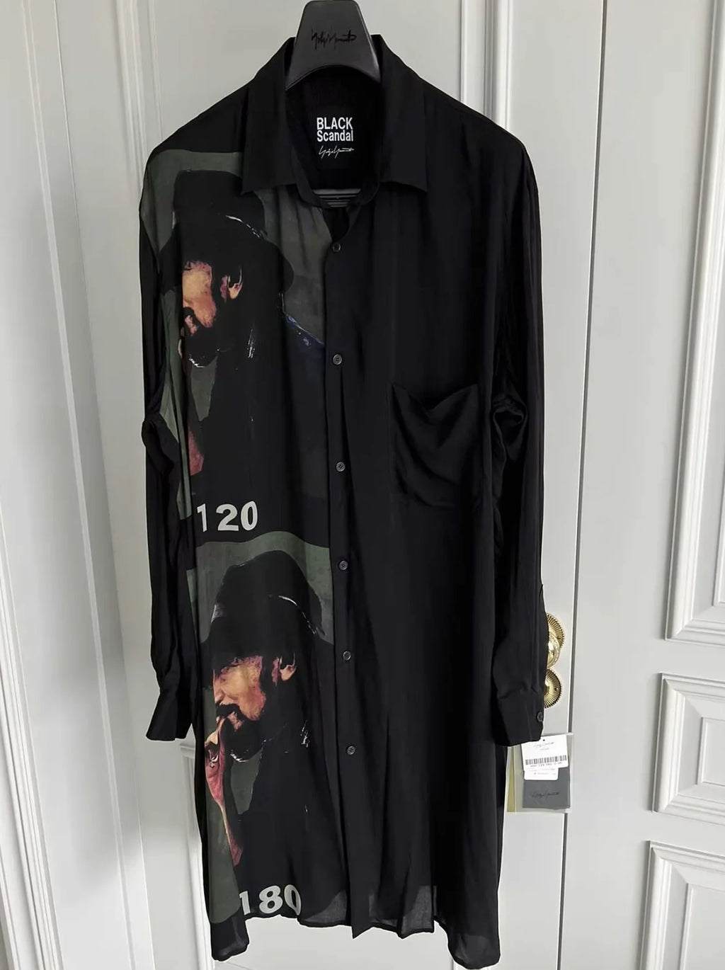 TOP-YAMAMOTO Original Design: Sleepless Tonight Silk Print Shirt - Leopard Print long-sleeved Shirt
