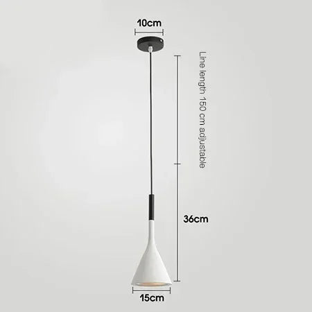 Modern LED pendant light in black and white E27 bedroom table dining room hanging light lampshade home cabinet suitable for