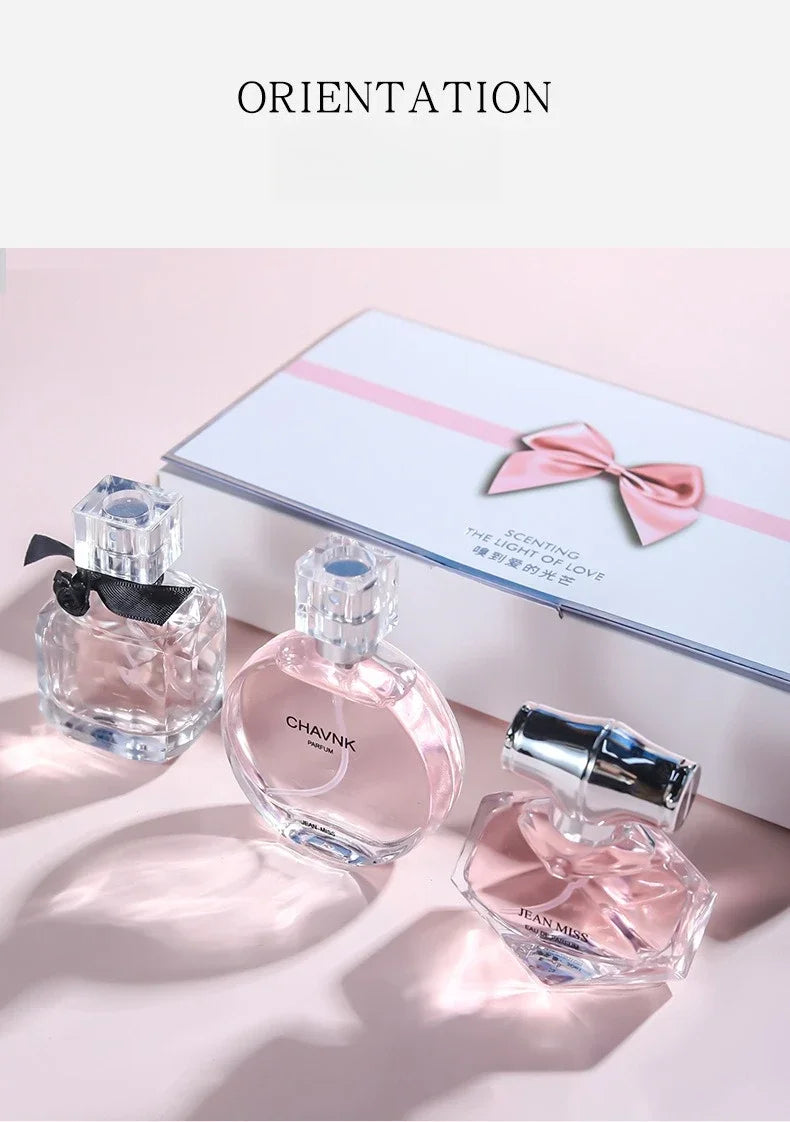 3-Piece Floral Scent Women Perfume Set Eau De Toilette Fresh Natural Long-Lasting Luxury Brand Dupe Same Fragrance 30ml*3 Brand