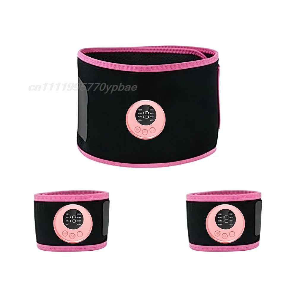Smart EMS Gel-Free Abdominal Slimming Belt Muscle Stimulator Waist Trainer Hip Lift Fitness Workout Home Gym Equipment