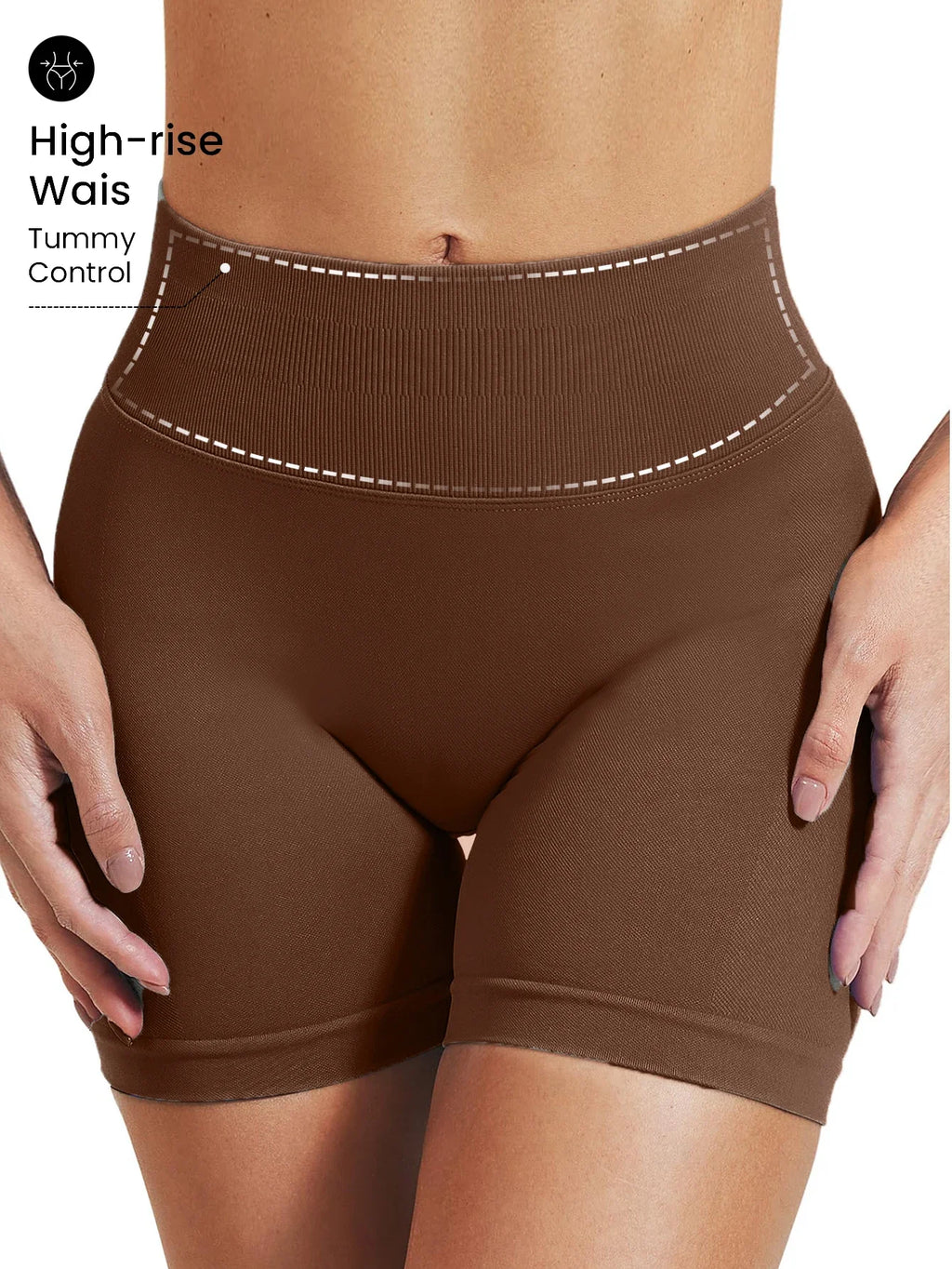 Pilates knit shorts medium intensity training high stretch peach hips no awkward lines casual fitness