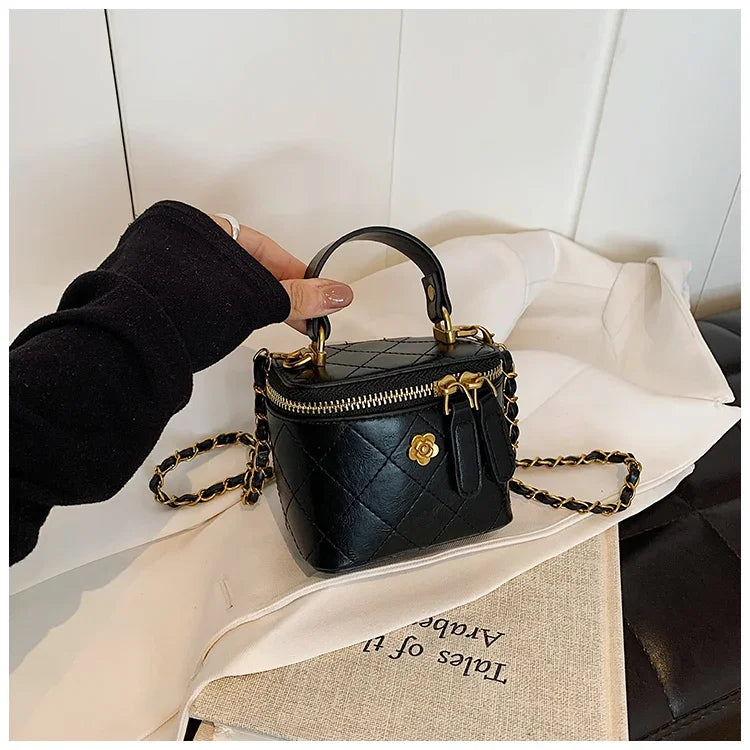 Mini Square Chains Handbag Thread Crossbody Bags Designer Box Bag with Short Handle Ladies High Quality Luxury Top-handle Bag