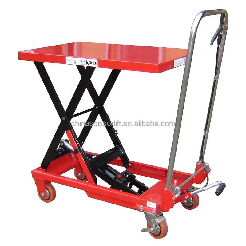 Hydraulic lift table Foldable scissor lift car 1.5 meters height 300 kg load workshop material handling