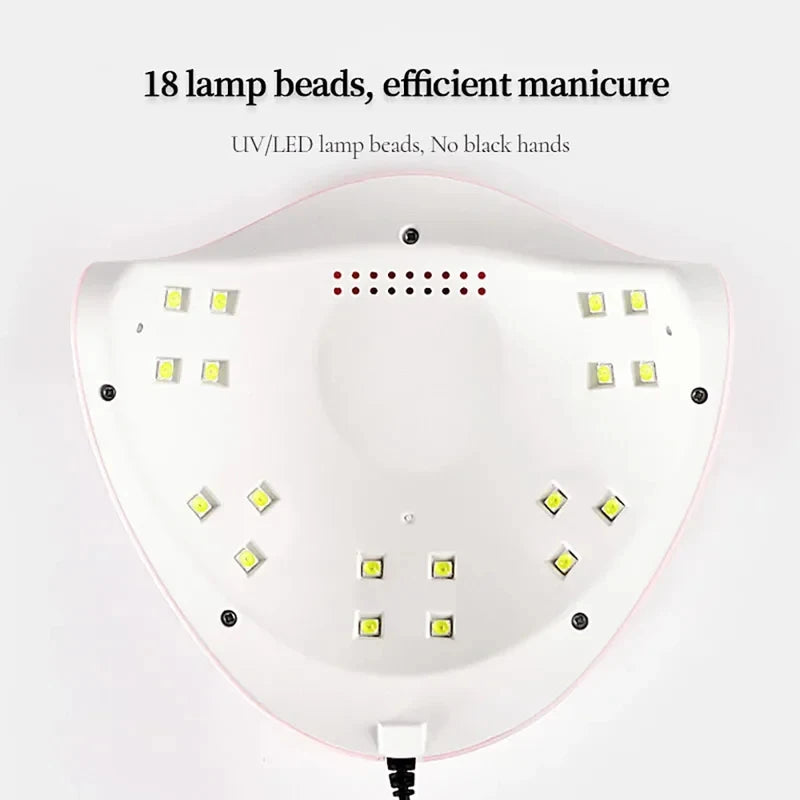 Intelligent Manicure Phototherapy Machine LED UV Light With 3 Timers Automatic Sensor LCD Display Professional Nail Art Tools