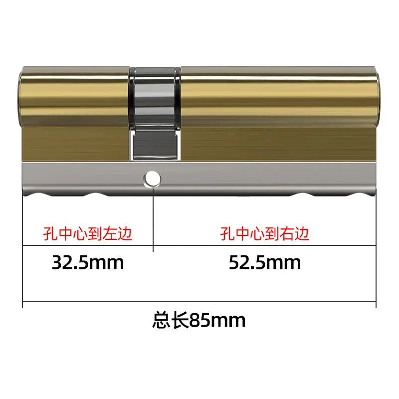 High Quality European Standard Cylinder Super C-level Anti-theft Door All Copper Lock Core, Household All Metal 8pcs Master Keys