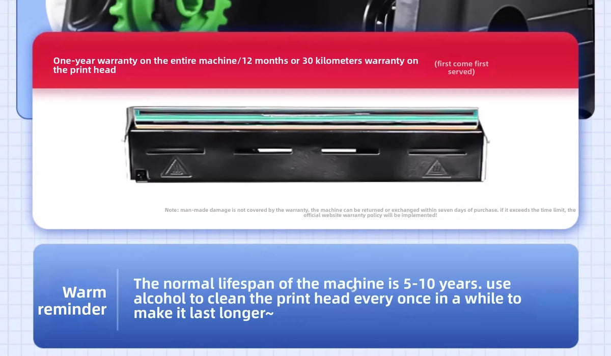 High Efficiency Thermal Transfer Desktop Smart Printer TE210 TE310 Shipping Label Sticker Printer For Logistics Express