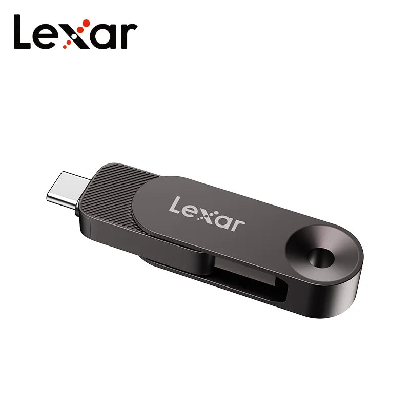 Lexar USB 3.2 Type-C and Type-A Flash Drive Metal Pendrive 128GB 256GB 512GB 1TB Max 400Mb/s U Disk for Xiaomi Huawei iPhone 15