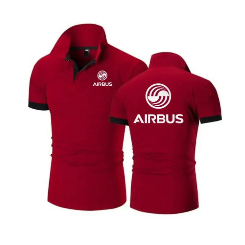 Polo Shirt AIRBUS AVIATION Flight Lapel TShirts Airbusfan A320 Man POLOS Tee Spring Summer Mesh Cotton Short Sleeve Mens Tops