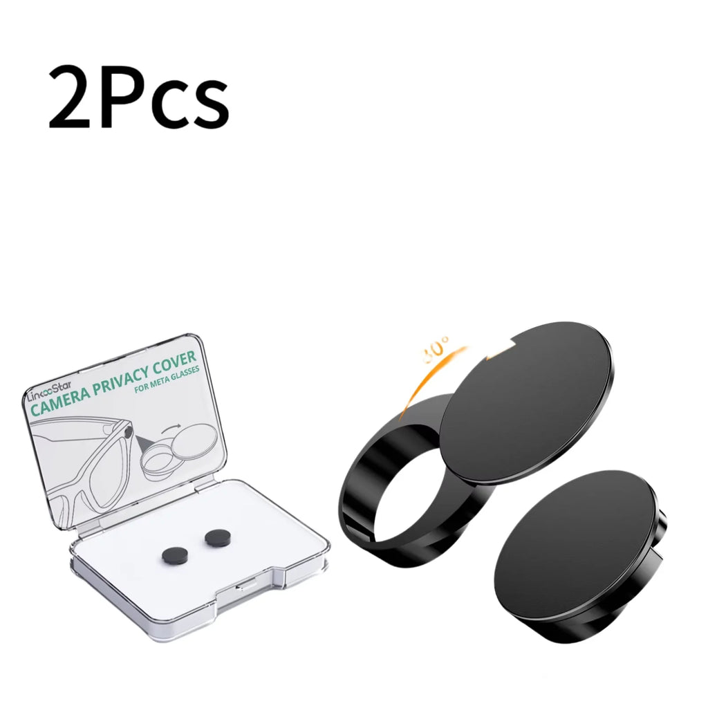 4/6Pcs LED Light Privacy Cover for Ray-Ban Meta Smart Glasses Rotating Camera Lens Shutter for Wayfarer/Skyler/Headliner Gen1&2