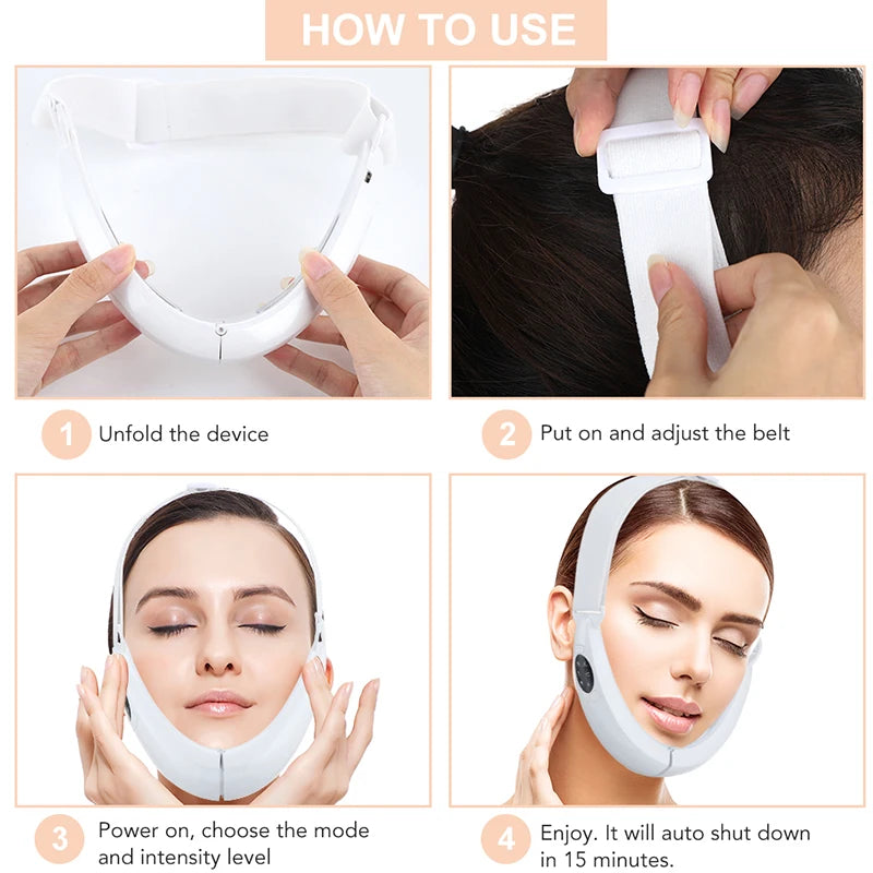 Personal V Shape Face Lift Meter Chin Ems Facial Massager Rf Lifting V Line up Beauty Tool Skincare Instrument Face Massager