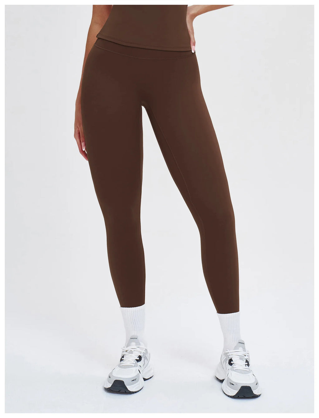 Women's High Waist Yoga Leggings Workout Pants Nylon Spandex Solid Gym Fitness Activewear