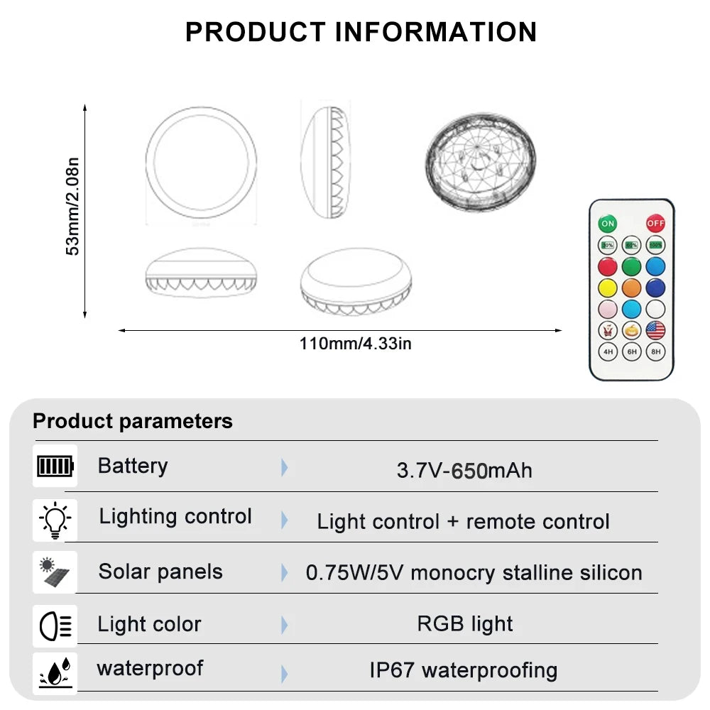 Outdoor LED Solar Pool Lights Waterproof 3 Timer 9 Lighting Floating Lamp For Garden Pool Party Decoration