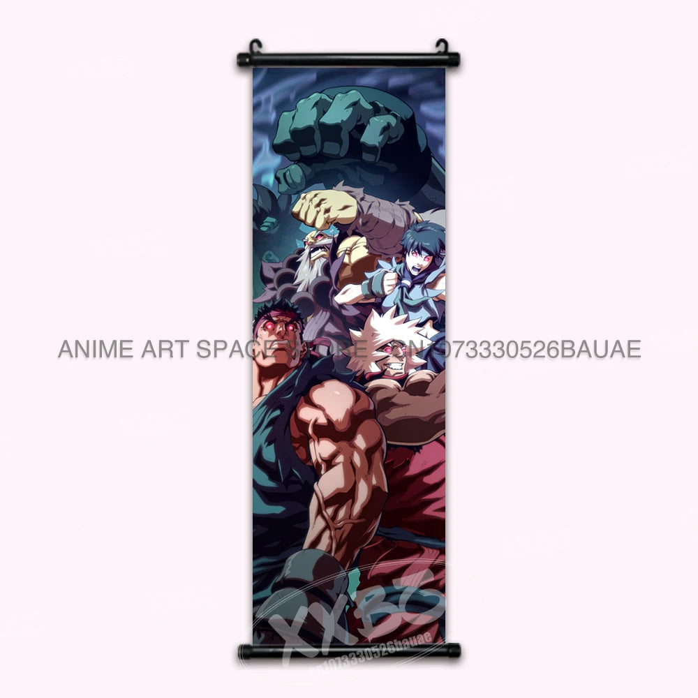 Street Fighter Hanging Painting Fighting Game Wall Artwork Gouken Scrolls Picture Sakura Kasugano Print Canvas Poster Home Decor