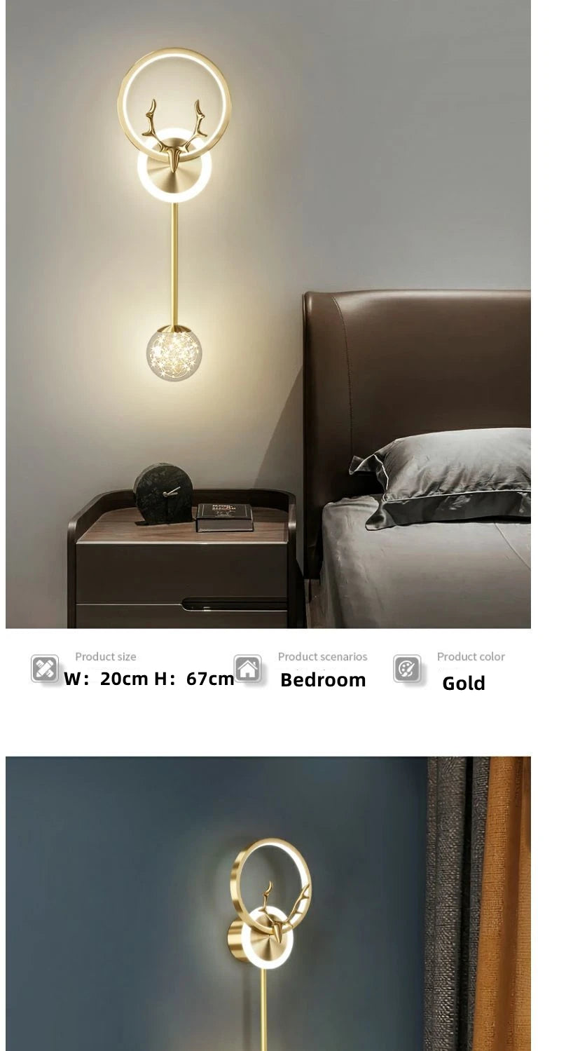 Wall Light Modern Living Room Decor Bedroom Led Lights Lamps Tokio Hotel Lamp Bedside Table Home Decoration Lighting for Dining