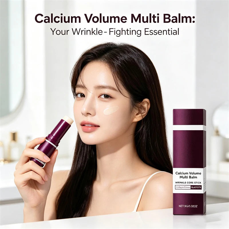 Calcium Volume Multi Balm Deep Hydration Face Skin Elasticity Enhanced Puffy Eyes Treatments Anti Wrinkle Collagen Balm Stick