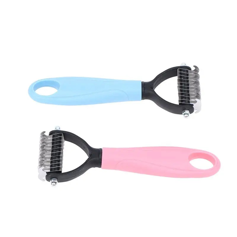 (New) 1Pcs Professional Pet Deshedding Brush 2 Sided Dematting Dog And Cat Hair Remover Grooming Shedding Supplie