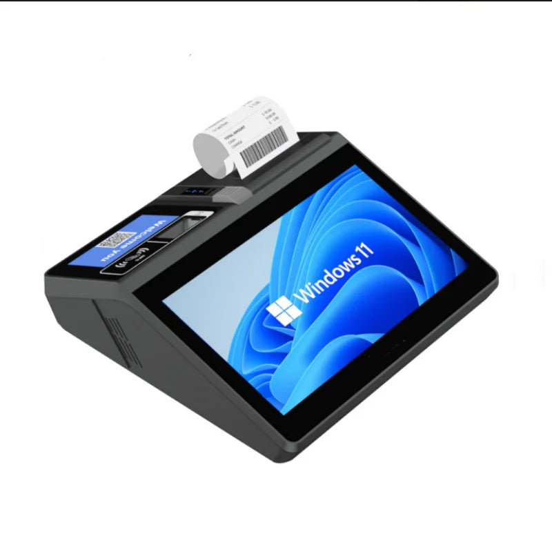 11.6inch Desktop /Wall-mounted Windows & Android Cash Register POS Systems with 80mm Autocutter Thermal Receipt & Label Printer
