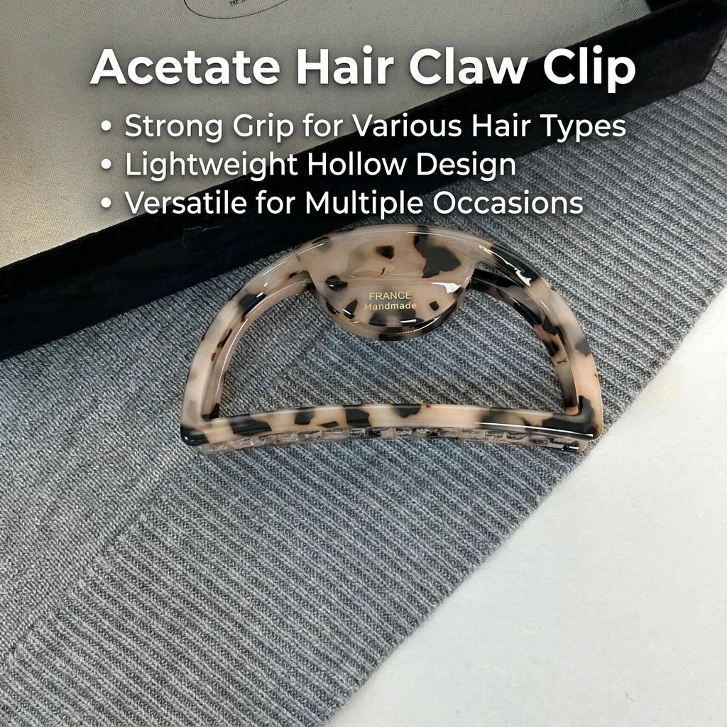 Women's Hair Claw Clips European And American Hair Accessories Hollow Hair Claw Clip Acetic Acid Grip Large Meatball Hair Claw
