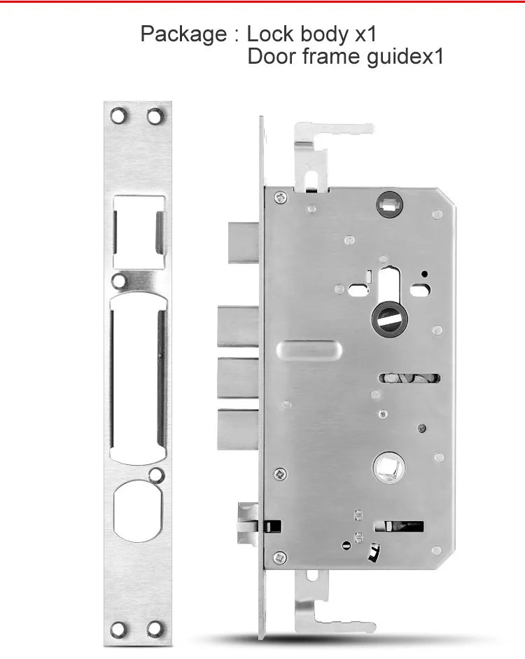 6068 304 Stainless Steel Security Door Lock Body Internal Gear Structure Anti Stuck for Smart Fingerprint Lock