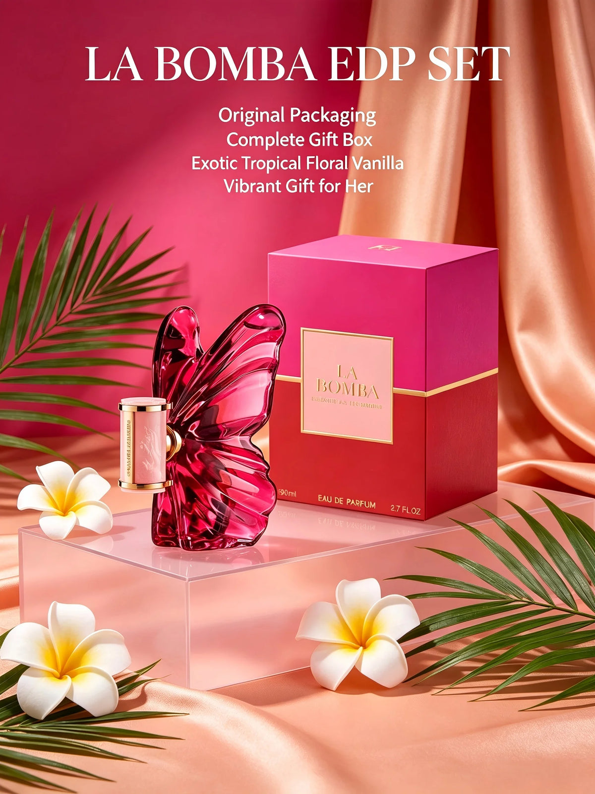 Carolina Herrera La Bomba EDP 50ml Women Exotic Tropical Floral Vanilla Perfume Long Lasting Luxury Fragrance Vibrant Feminine Signature Scent Wedding Season Summer Vacation Beach Holiday Graduation Date Night July 4th Soccer