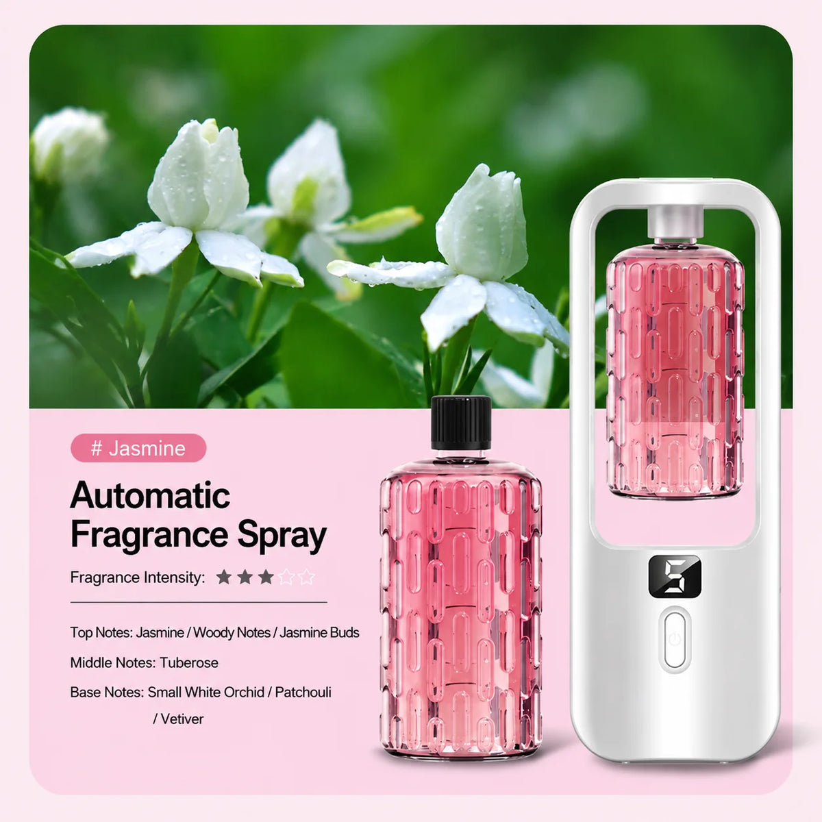 Wall-mounted Essential Oil Diffuser with Cool Mist Spray USB Rechargeable Essential Oil Aromatherapy Machine Air Freshener