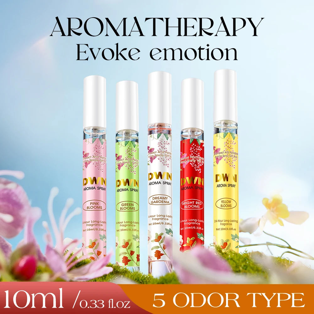5-Piece Alcohol-Free Festival Flower Perfume Gift Set, Lasting, Charming Fragrance Spray (for Men and Women) 10ml