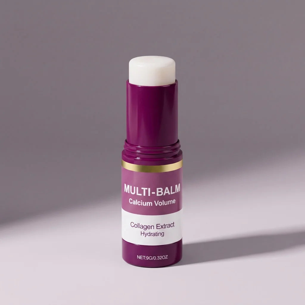 Multi‑Balm Calcium Volume Stick Collagen Extract Deep Hydrating for Fuller Supple Radiant Portable Solid Facial Skin Care Balm