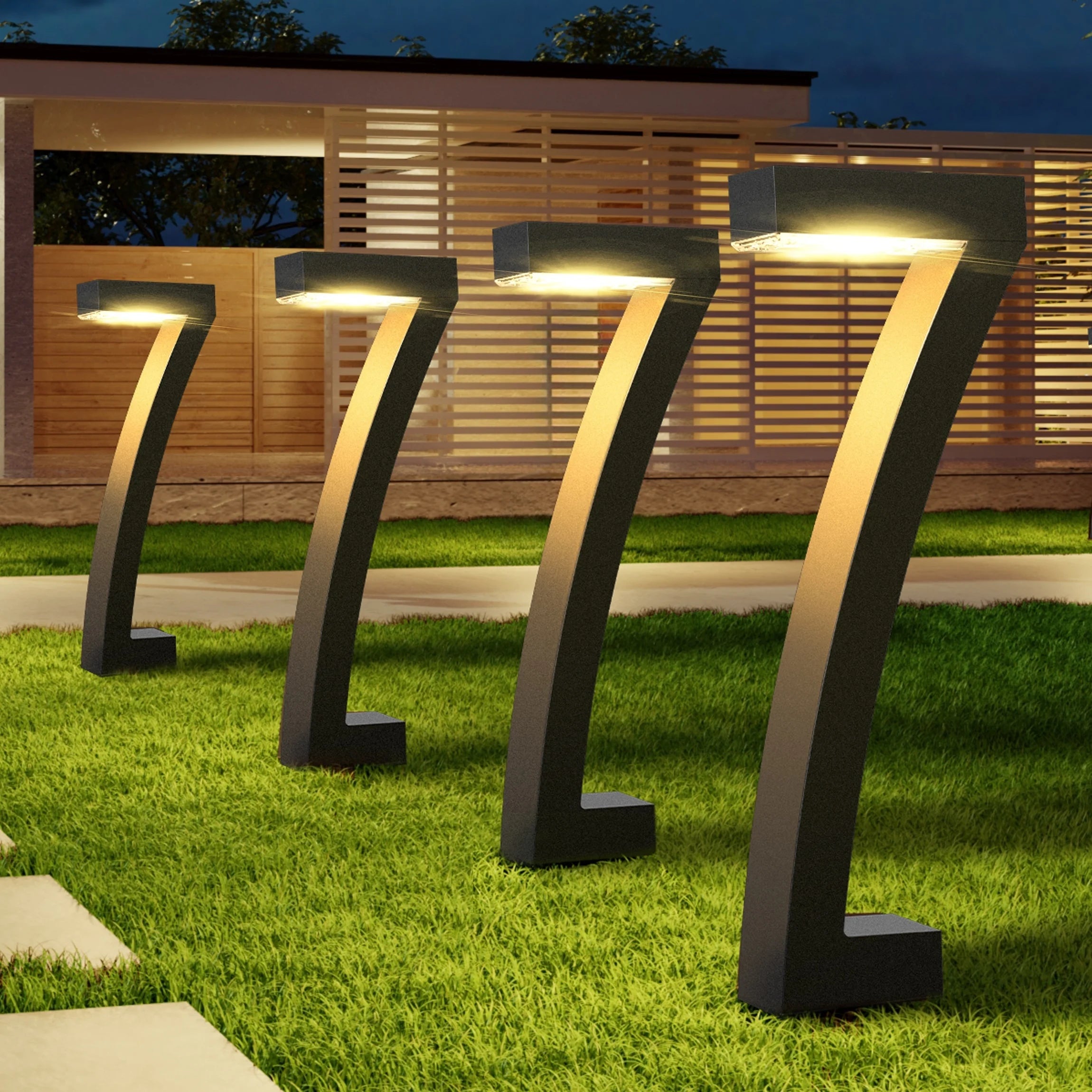 Solar Lights Outdoor Landscape Lighting Warm White Auto On/Off Waterproof for Yard Garden Patio Walkway Sidewalk Lawn Decor Lamp