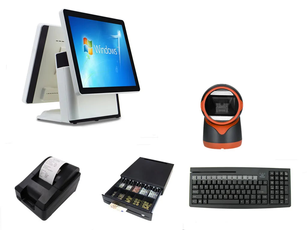 15+11.6'' Wholesale Pos System Set Pc Win Dows Cash Register Restaurant Touch Screen Pos Systems Cash Register