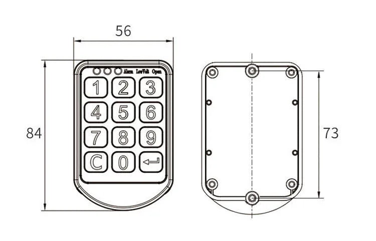 Digital Electronic Intelligent Password Keypad ABS Plastic Panel Number Cabinet Door Lock Digital Cabinet Door Lock