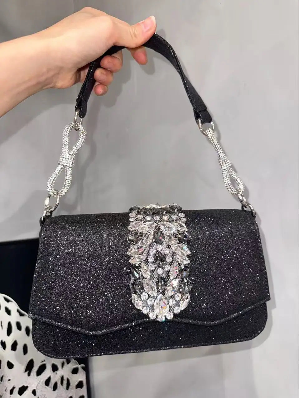 Bling Shiny Clutch Purse For Wedding Party Women Handbag Luxury Glitter Rhinestones Diamond Evening Bag Female Crossbody Bag