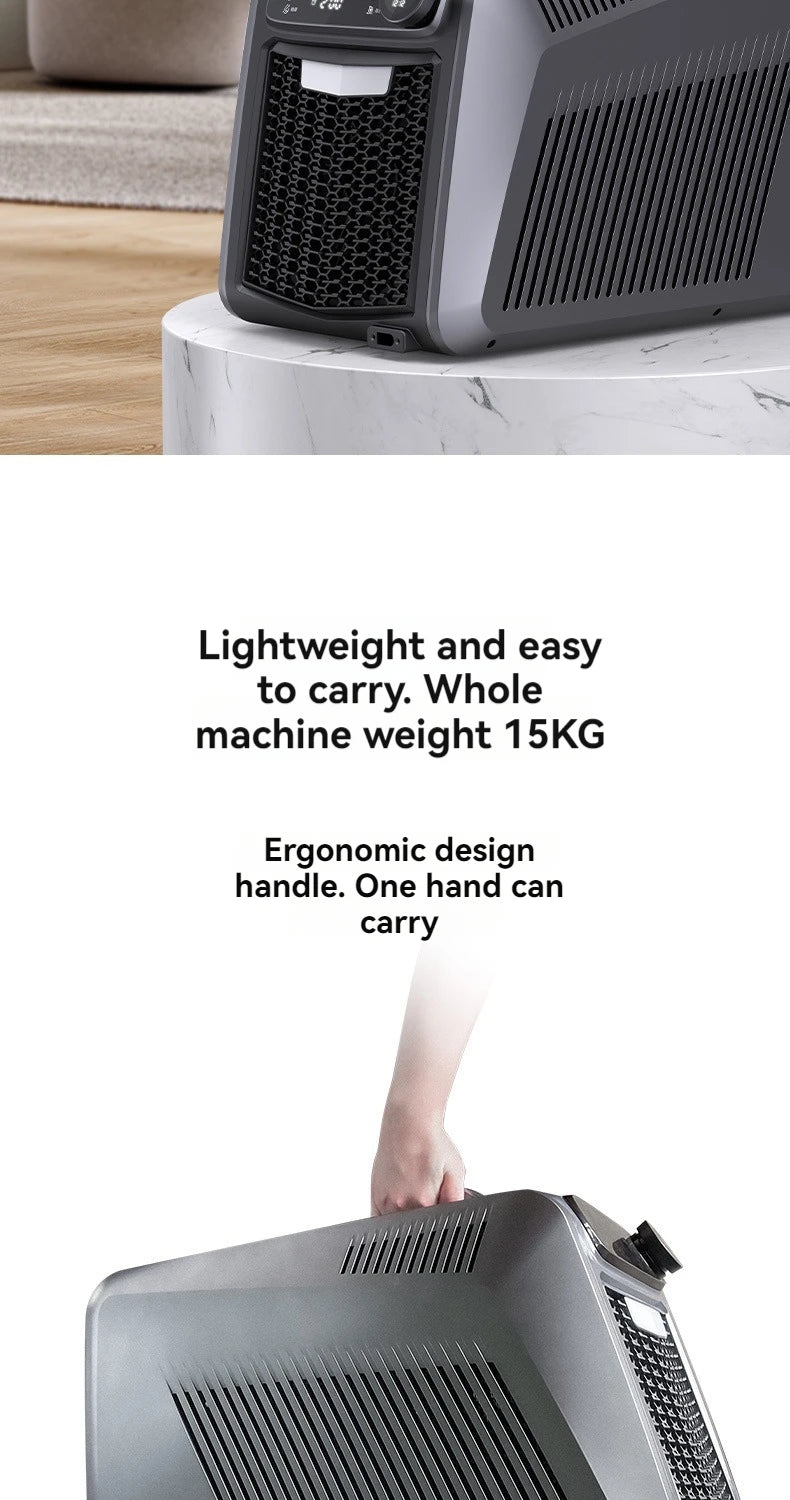 Portable portable air conditioner with integrated compressor, powerful cooling outdoor air conditioner