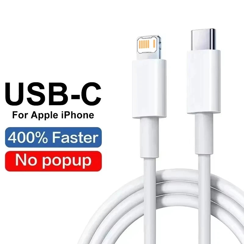 35W PD Fast Charging USB C Cable For iPhone 6 6S 7 8 14 Plus 11 12 13 14 Pro Max X XR XS Max SE Quick Charge USB Data Sync Cable