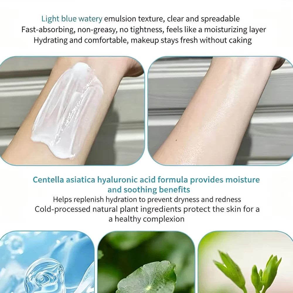 SKIN1004 Centella Hyalu Cica Water Fit Sun Serum SPF50 PA++++ 50ml Serum Like Texture Non Greasy Dewy Finish Korean Skincare