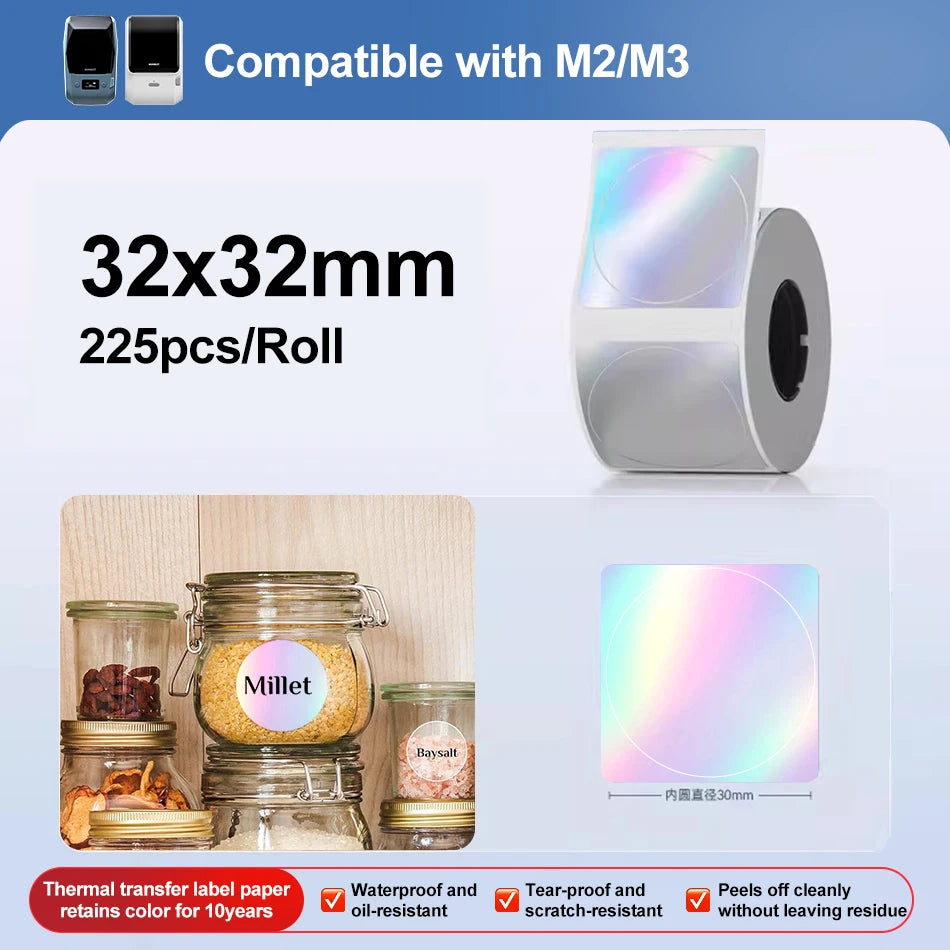M2 Niimbot Portable Thermal Transfer Label Printer Multi-function Sticker Label Maker Machine for Office Clothes Tag Power Cable