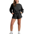 shorts sets women 2 piece outfits Womens Self Cultivation Long Sleeve Casual Hooded Sweatshirt Two Piece костюм женский летний