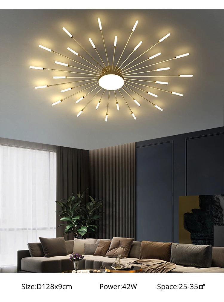 Nordic Minimalist Round LED Ceiling Chandelier Lamps Living Gold Pendant Light Bedroom LED Hanging Lamps Kitchen Home Decoration
