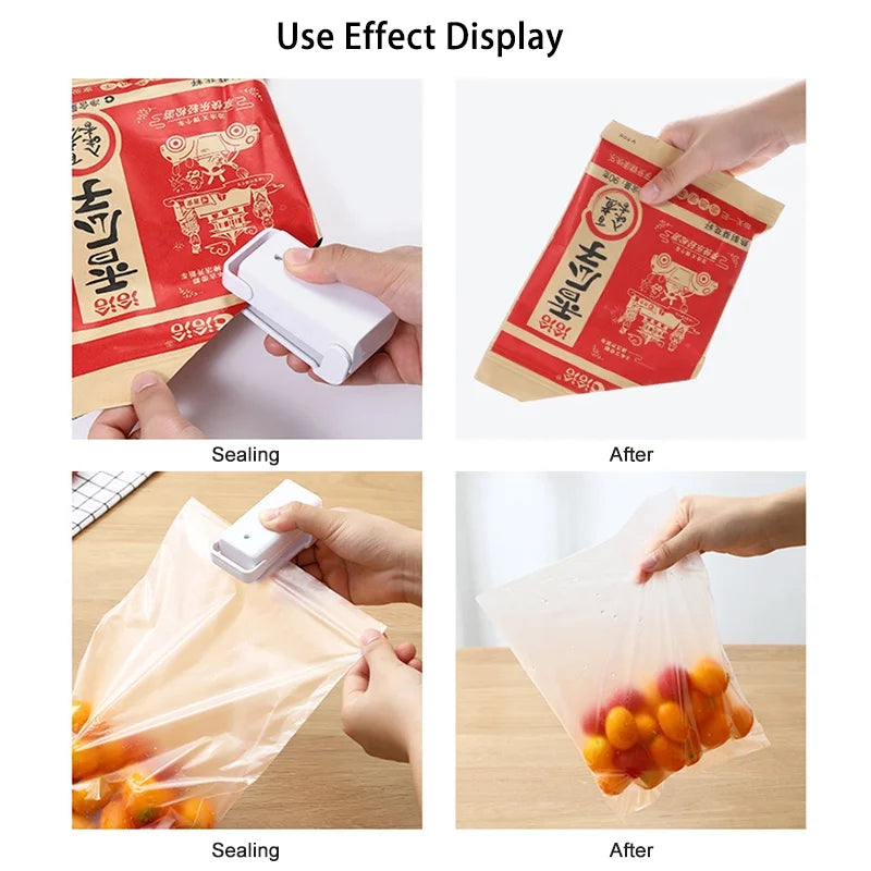 Mini Hea Bag Seal Machine Package Sealer Bags Thermal Plastic Food Bag