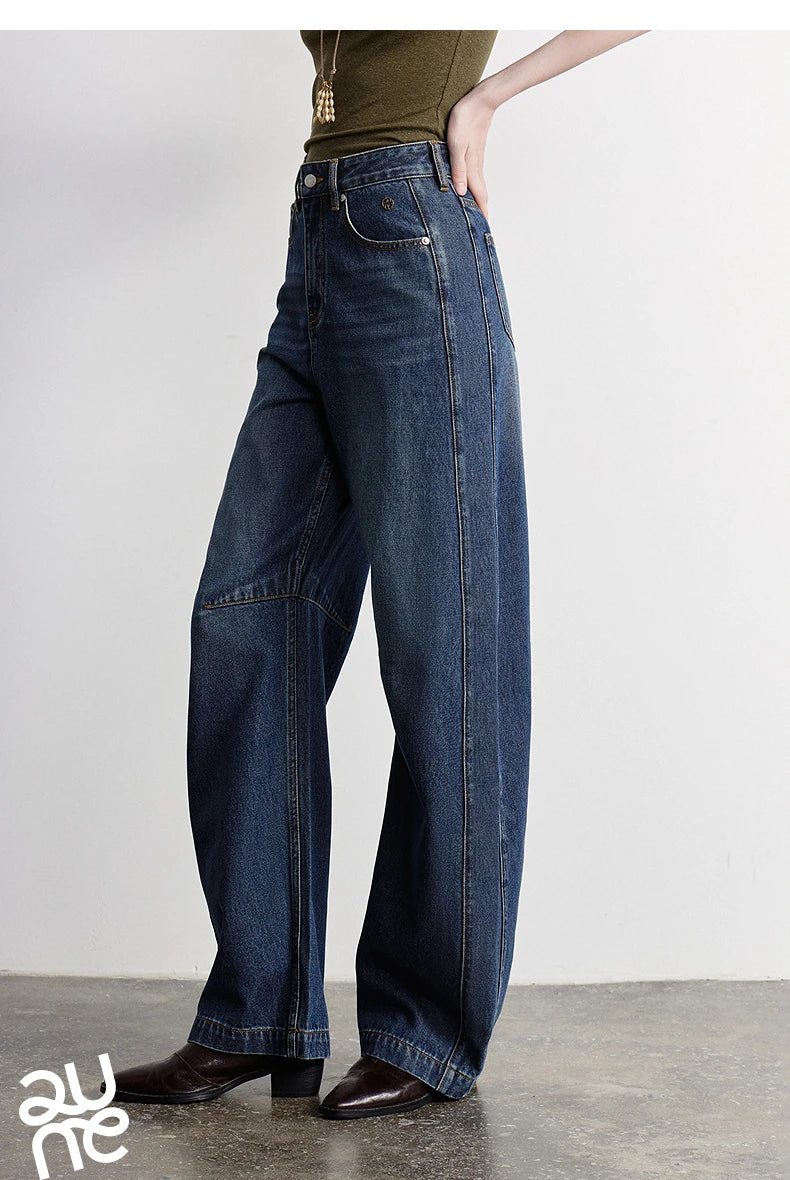 TOYOUTH Women Denim Jeans 2026 Summer New High Waist Curved Knife Pants