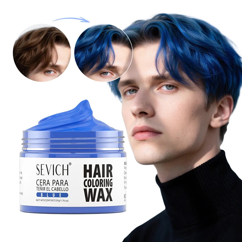 Christmas Hair Colour Wax Easy To Wash DIY Dye Hair Mud Immediate Dying for Eyebrow Beards Coloring Temporary Hair Colour Cream