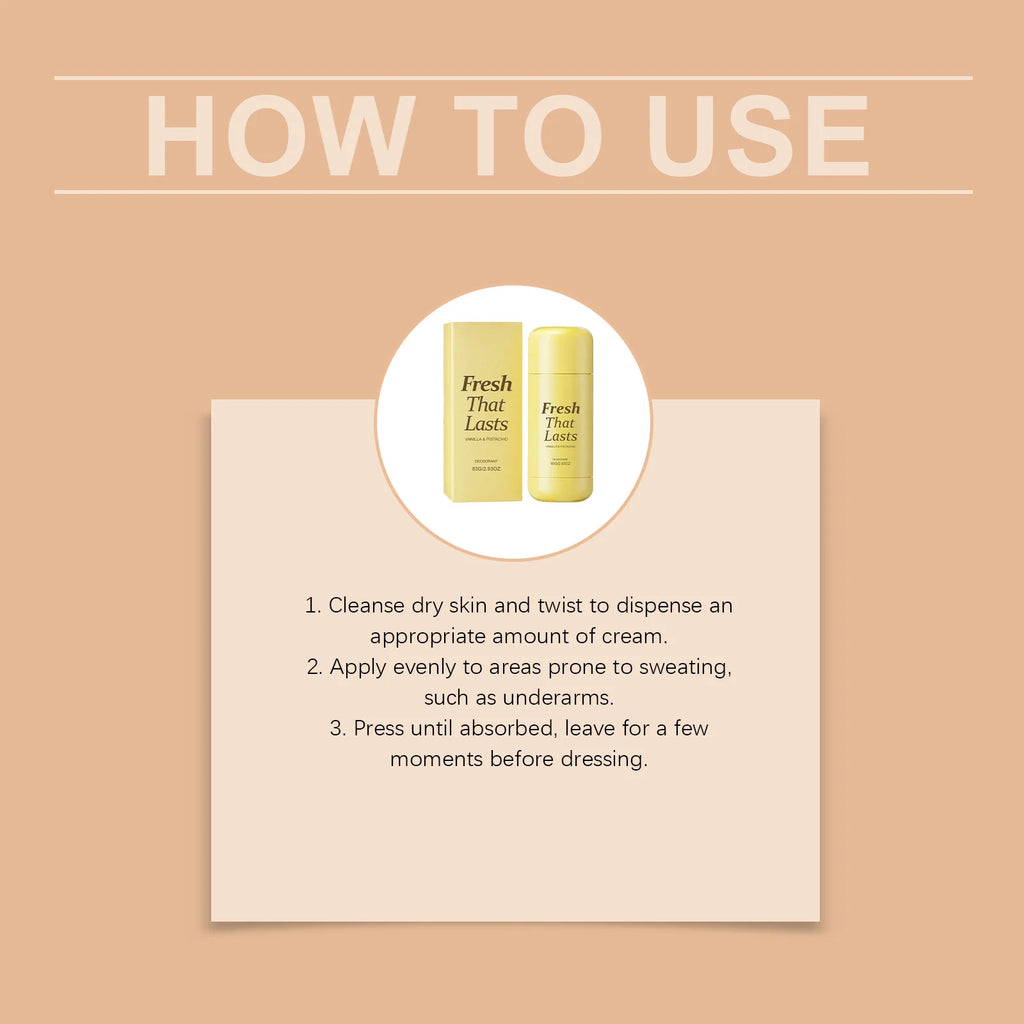 Vanilla Deodorant Stick Anti Odor Remover Refresh Moisturizing Skin Brightening Kojic Acid Turmeric Antiperspirant for Women 83g