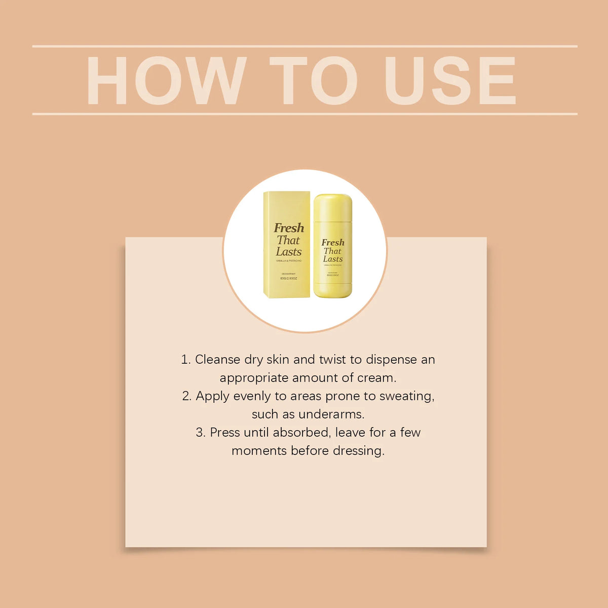 Vanilla Deodorant Stick Anti Odor Remover Refresh Moisturizing Skin Brightening Kojic Acid Turmeric Antiperspirant for Women 83g