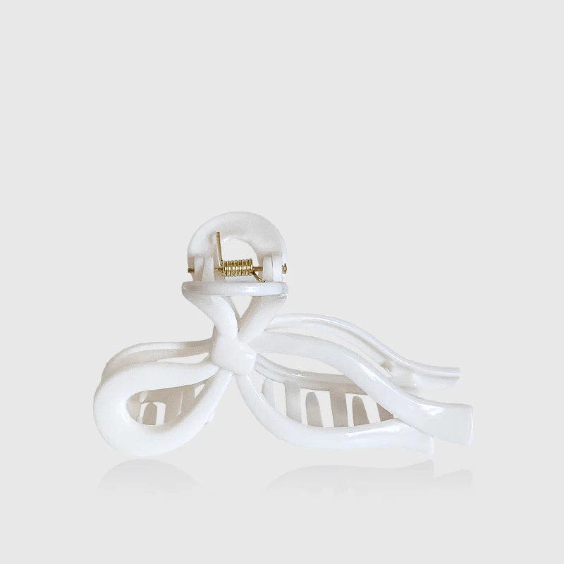 Soft Silicone Bow Hair Clip for Woman Simplicity Elegant Shark Clip Fashion Girl Ponytail Clip Hair Clamp